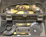 Grey plastic toolbox/kit with one each B&D 4 1/2