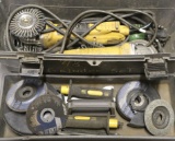 Grey plastic toolbox/kit with one each B&D 4 1/2