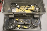 Grey plastic toolbox/kit with one each B&D 4 1/2
