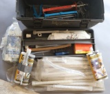 Large grey plastic toolbox of Epoxy Anchor kit consists of (2) dual cartrid