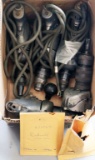 Lot of new and used screw gun parts for preceding guns
