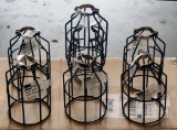 Lot of (7) steel stringer light cages (6) new, (1) used
