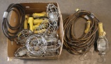 Lot of (2) 25' and single light McGill commercial work trouble lights; alon
