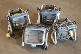 Lot of (4) blue 300-watt Halogen 'Cool Lights'