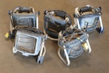 Lot of (5) blue 300-watt Halogen 'Cool Lights'