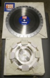Lot of (9) good diamond masonry cutting blades: (1) 18
