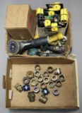 Lot of heavy brass water hose couplers/fittings along with a lot of plastic