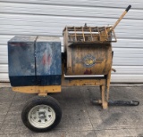 Stowe 6 cu. Ft. heavy duty electric bucket/paddle mixer on trailer -model #