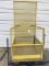 Yellow steel/mesh forklift man cage with barrier gate - 42