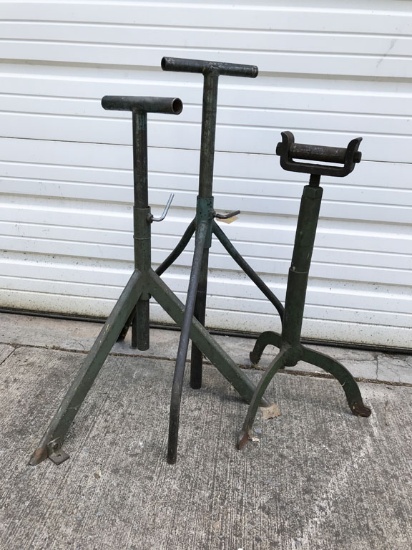 (3) Standard Duty adjustable steel support stands