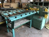 Completely refurbished Piranah P50 ironworker with infeed and outfeed table