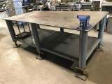 Large steel work/welding table, 3/4
