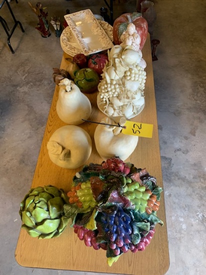 Assorted fruit decor pieces