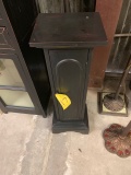 Black distressed display cabinet