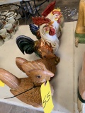 Assorted rooster and hen decor