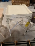 Painted small square side table