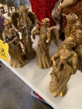 Gold Christmas figurines