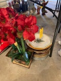 Christmas plates and decor