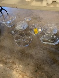 Assorted clear plastic serving dishes