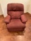 Maroon rocking recliner