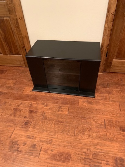 Black stereo cabinet
