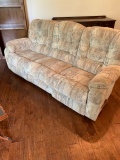 Nice cloth sofa with recliners on each end