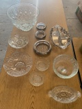 assorted crystal and cut glass pieces