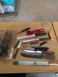 neat lot of old knives & misc