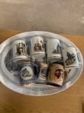 Norman Rockwell/steins/tray