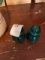 2 glass insulators