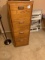 wooden 4 drawer file