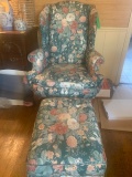 wing back chair w ottoman