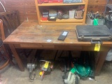 wooden work bench