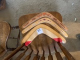 4 wooden boomerangs