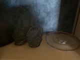 assorted clear plates/dishes