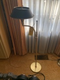 gold look offset floor lamp