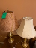 2 lamps, 1 heavy gold leaf