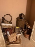 large lot of baskets