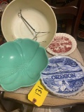 collector plates and vintage bowls