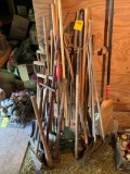 large pile of yard tools