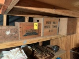 4 old wooden crates