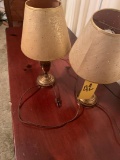 2 small ornate lamps