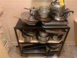Assorted pans/shelf