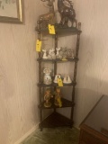 5 tier wooden corner shelf