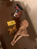 3 ceramic dog figurines