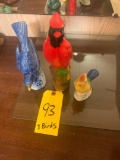 3 bird figurines