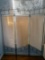 6' metal and cloth dressing screen 57