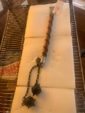 wooden handle w/ 2 spike balls and chain