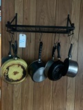 pan rack and pans
