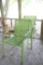 2 GREEN PATIO CHAIRS